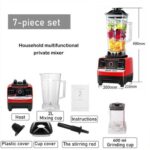 SILVER CREST 2L Industrial 8500W Food Crusher Blender With 2 Jar - Black/Red - Image 4
