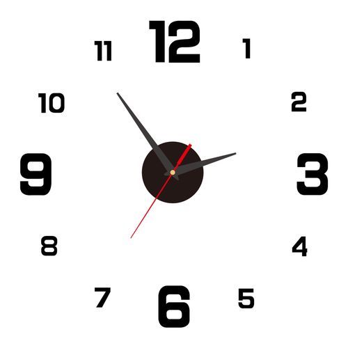 DIY Wall Clock 3D Mirror Stickers Large Wall Clock